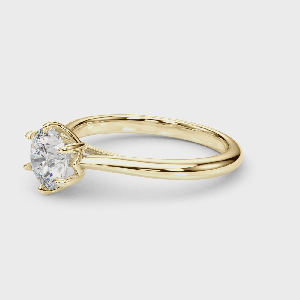 6 Prong Solitaire Diamond Engagement Ring