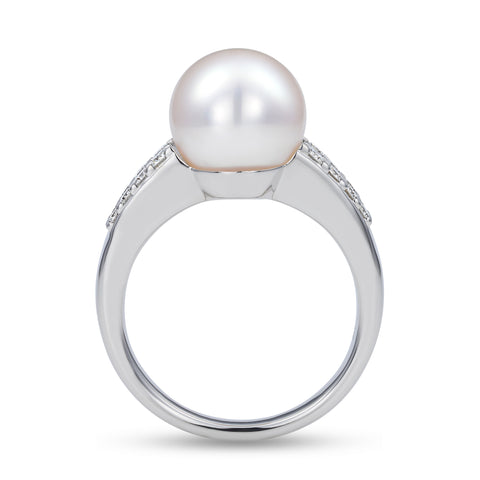 FRESHWATER PEARL & DIAMOND RING FRESHWATER PEARL & DIAMOND RING