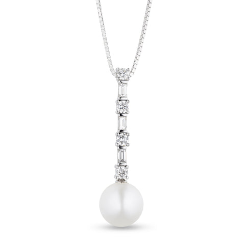 DIAMOND & FRESHWATER PEARL PENDANT DIAMOND & FRESHWATER PEARL PENDANT