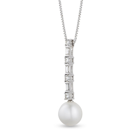 DIAMOND & FRESHWATER PEARL PENDANT DIAMOND & FRESHWATER PEARL PENDANT