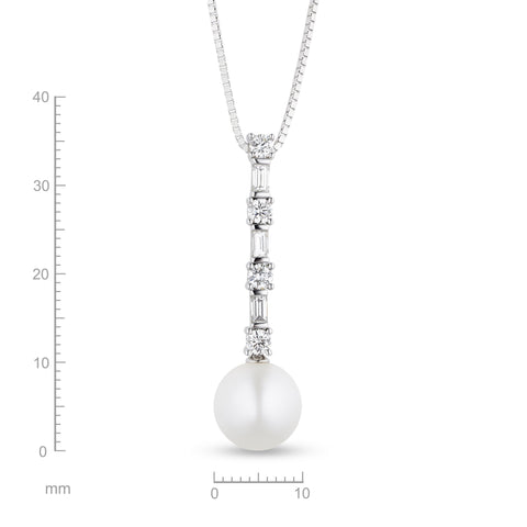 DIAMOND & FRESHWATER PEARL PENDANT DIAMOND & FRESHWATER PEARL PENDANT
