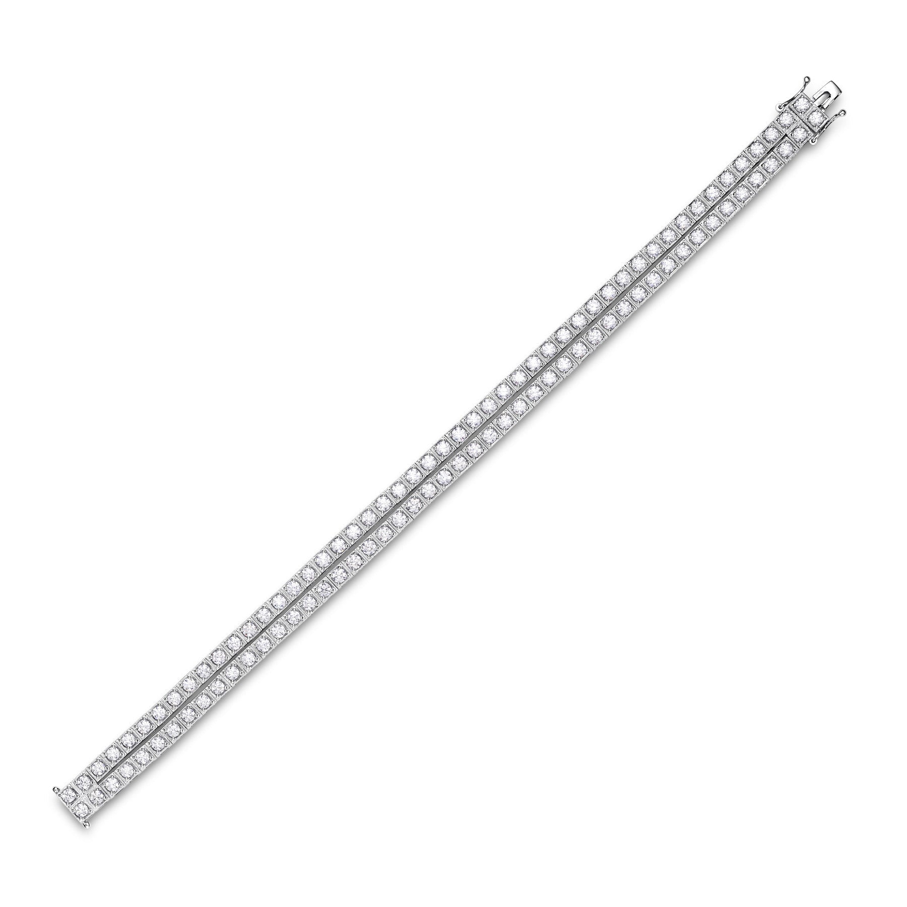 Two Row Diamond Bracelet 6.6 CTTW - Isaac Westman - 3 Two Row Diamond Bracelet 6.6 CTTW - Isaac Westman - 3