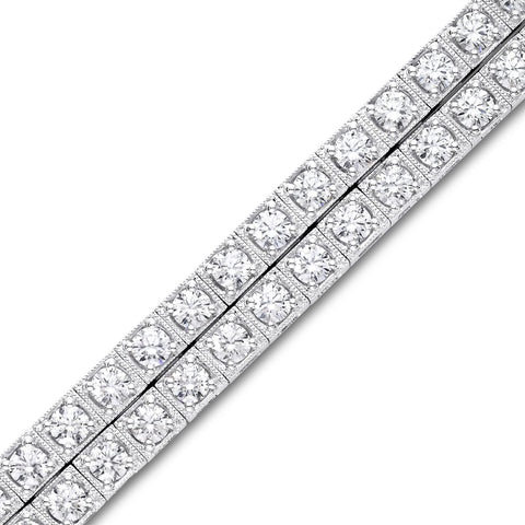 Two Row Diamond Bracelet 6.6 CTTW - Isaac Westman - 2 Two Row Diamond Bracelet 6.6 CTTW - Isaac Westman - 2