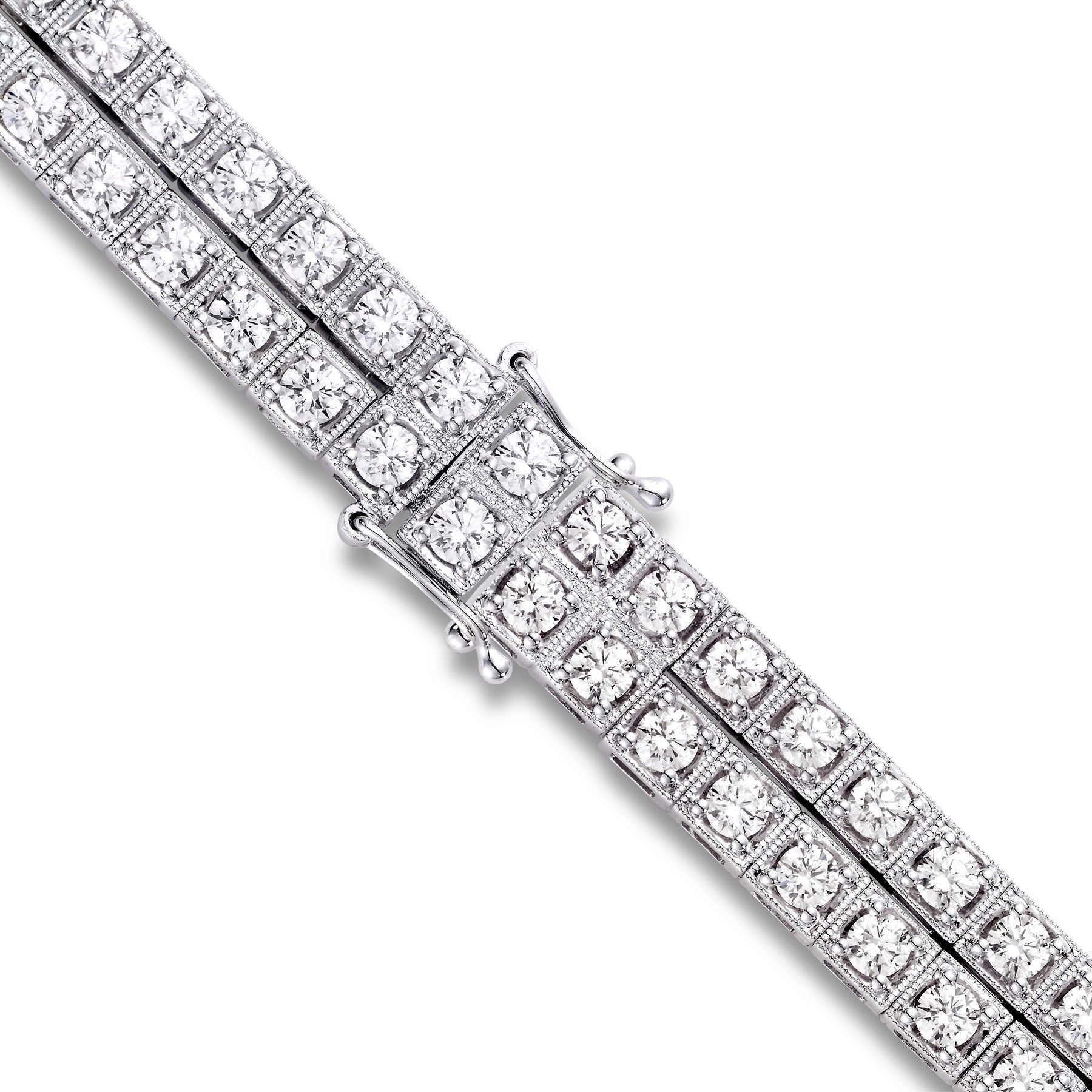 Two Row Diamond Bracelet 6.6 CTTW - Isaac Westman - 5 Two Row Diamond Bracelet 6.6 CTTW - Isaac Westman - 5