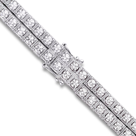 Two Row Diamond Bracelet 6.6 CTTW - Isaac Westman - 5 Two Row Diamond Bracelet 6.6 CTTW - Isaac Westman - 5