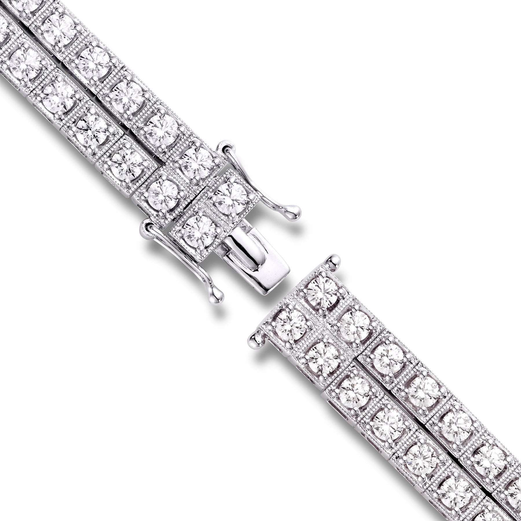 Two Row Diamond Bracelet 6.6 CTTW - Isaac Westman - 4 Two Row Diamond Bracelet 6.6 CTTW - Isaac Westman - 4