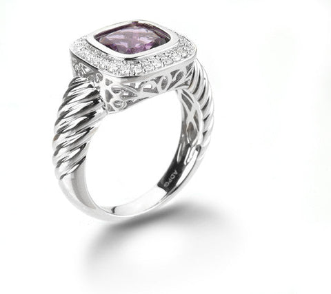 Amethyst & Diamond Ring Amethyst & Diamond Ring