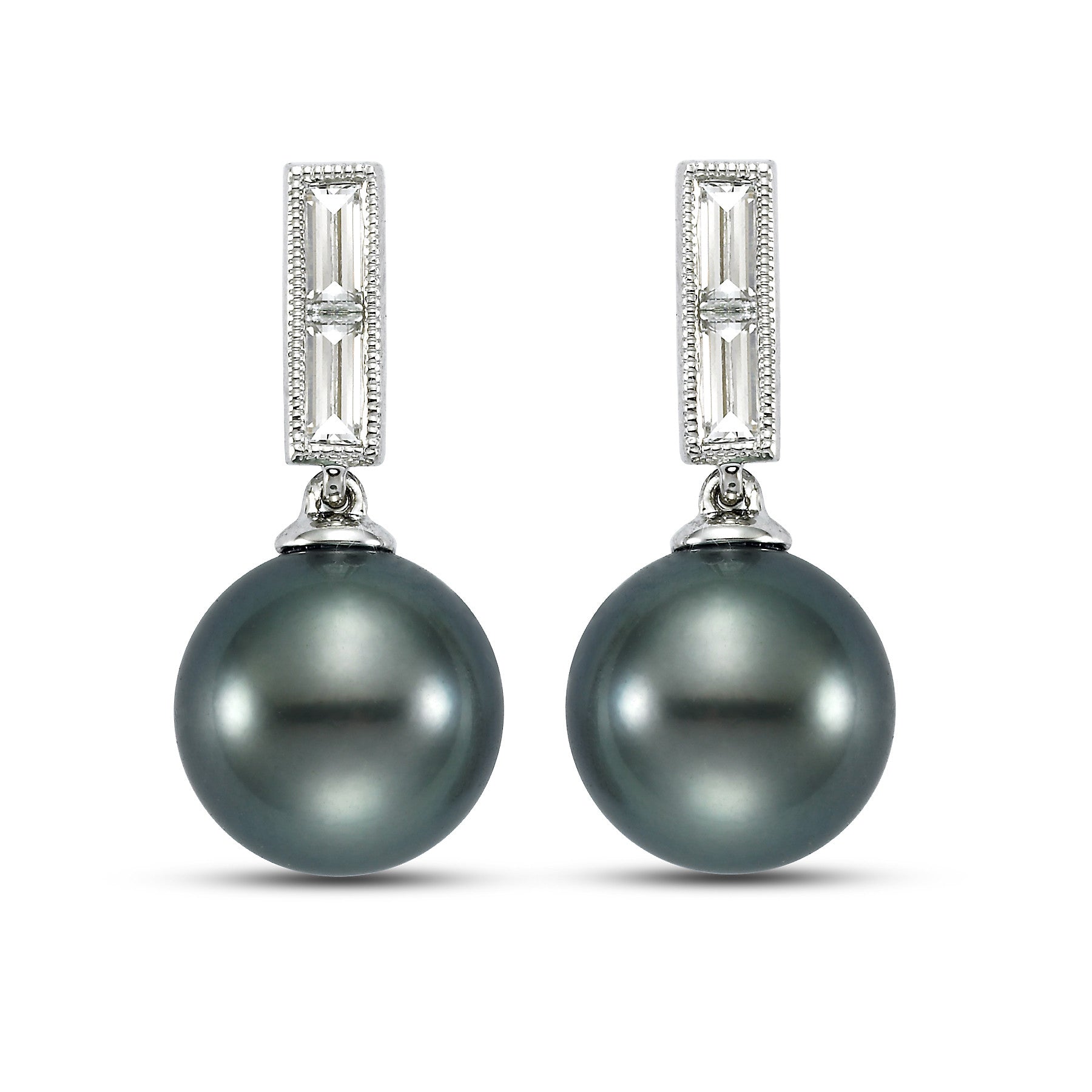 Black Tahitian Pearl & 0.50 CTTW Diamonds - Isaac Westman Black Tahitian Pearl & 0.50 CTTW Diamonds - Isaac Westman