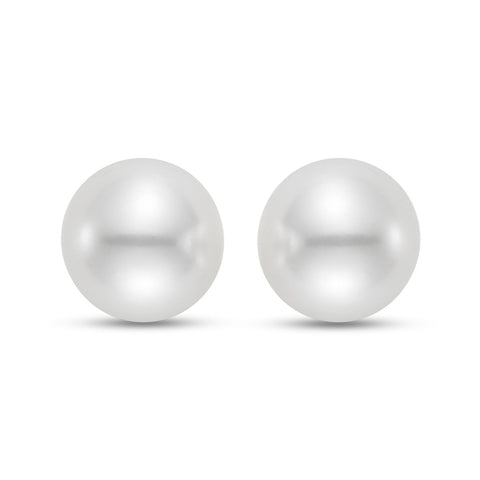 White South Sea Cultured Pearl Stud Earrings in 14K White Gold - Isaac Westman - 2