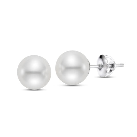 14K Gold Japanese Akoya Cultured Pearl Stud Earrings - Isaac Westman - 3