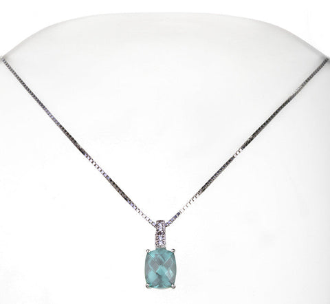 Aquamarine Pendant With Diamonds Aquamarine Pendant With Diamonds
