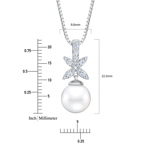 Diamond & Freshwater Pearl Pendant Diamond & Freshwater Pearl Pendant