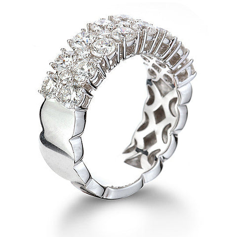 Triple Row Diamond Ring 2.45Ct - Isaac Westman - 4 Triple Row Diamond Ring 2.45Ct - Isaac Westman - 4