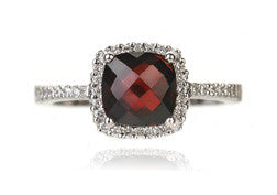 Garnet Diamond Ring - Isaac Westman - 1 Garnet Diamond Ring - Isaac Westman - 1