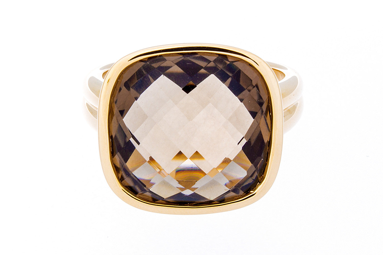 Yellow Gold Smoky Quartz Ring - Isaac Westman - 3 Yellow Gold Smoky Quartz Ring - Isaac Westman - 3