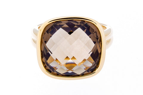 Yellow Gold Smoky Quartz Ring - Isaac Westman - 3 Yellow Gold Smoky Quartz Ring - Isaac Westman - 3