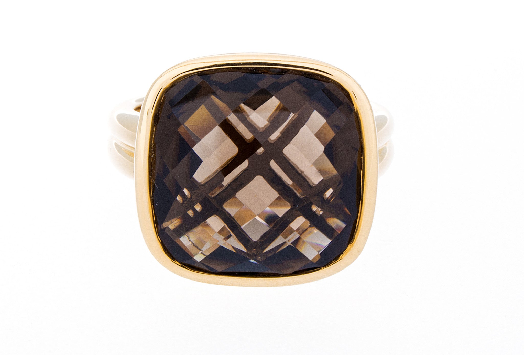 Smoky Quartz 14K Yellow Gold Ring - Isaac Westman - 1 Smoky Quartz 14K Yellow Gold Ring - Isaac Westman - 1