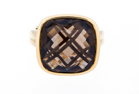 Smoky Quartz 14K Yellow Gold Ring - Isaac Westman - 1 Smoky Quartz 14K Yellow Gold Ring - Isaac Westman - 1