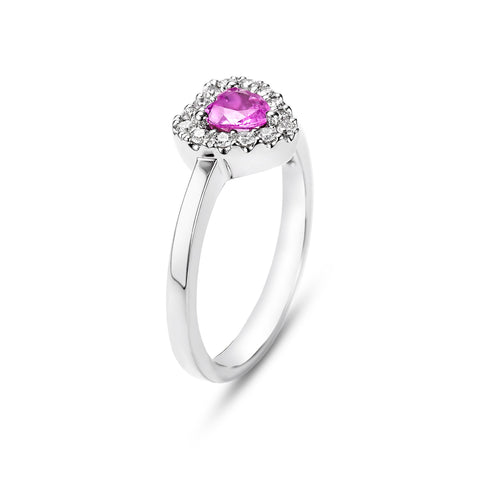 Pink Sapphire Heart Ring Pink Sapphire Heart Ring