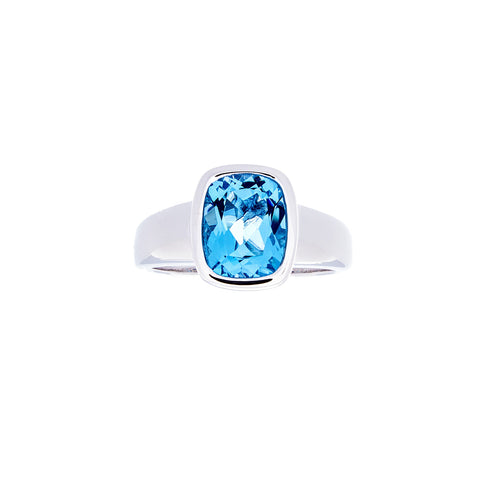 Blue Topaz Gold Ring - Isaac Westman - 2 Blue Topaz Gold Ring - Isaac Westman - 2