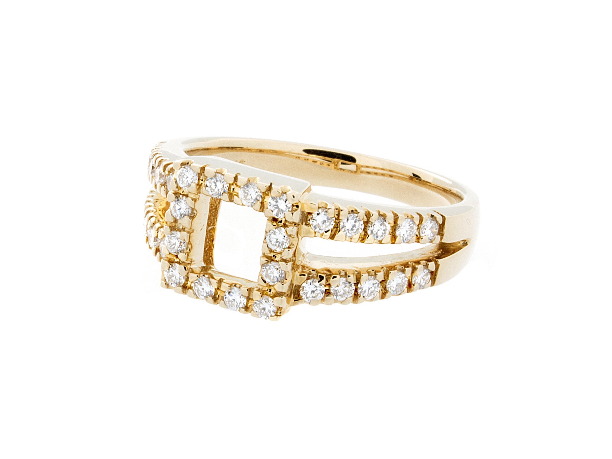 Square Shaped Diamond Ring, Size 7 - Isaac Westman - 2 Square Shaped Diamond Ring, Size 7 - Isaac Westman - 2