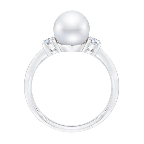 Diamond & Freshwater Pearl Ring Diamond & Freshwater Pearl Ring