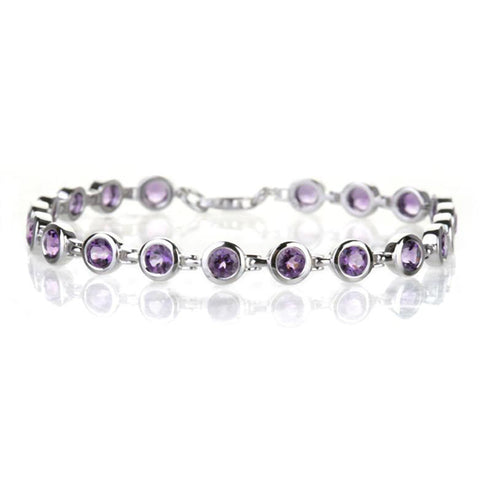 14k white gold amethyst gemstone bracelet 14k white gold amethyst gemstone bracelet