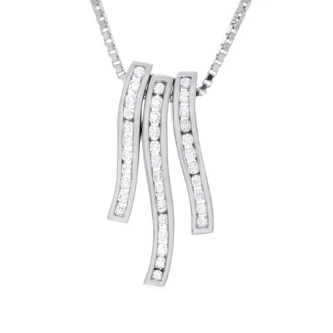 3 Piece 14K White Gold Diamond Pendant 3 Piece 14K White Gold Diamond Pendant