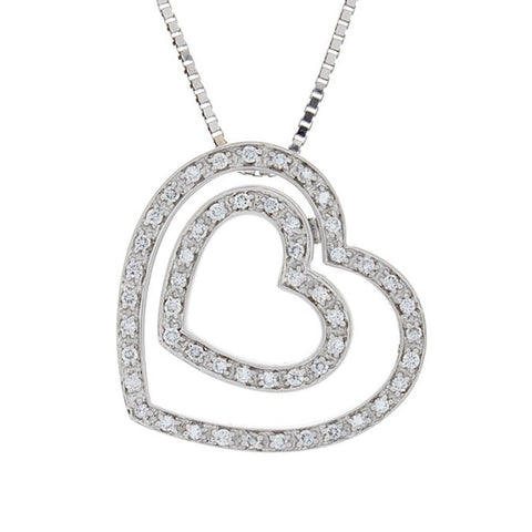 Diamond Double Heart Pendant Diamond Double Heart Pendant