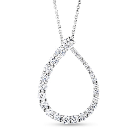 14k gold diamond teardrop pendant by Isaac Westman featuring a sparkling diamond centerpiece and elegant teardrop shape.