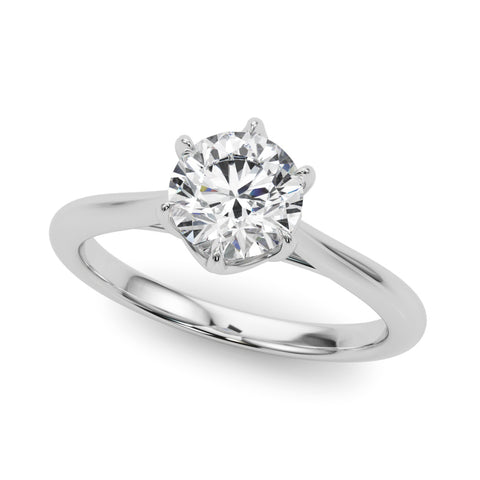 6 Prong Solitaire Diamond Engagement Ring