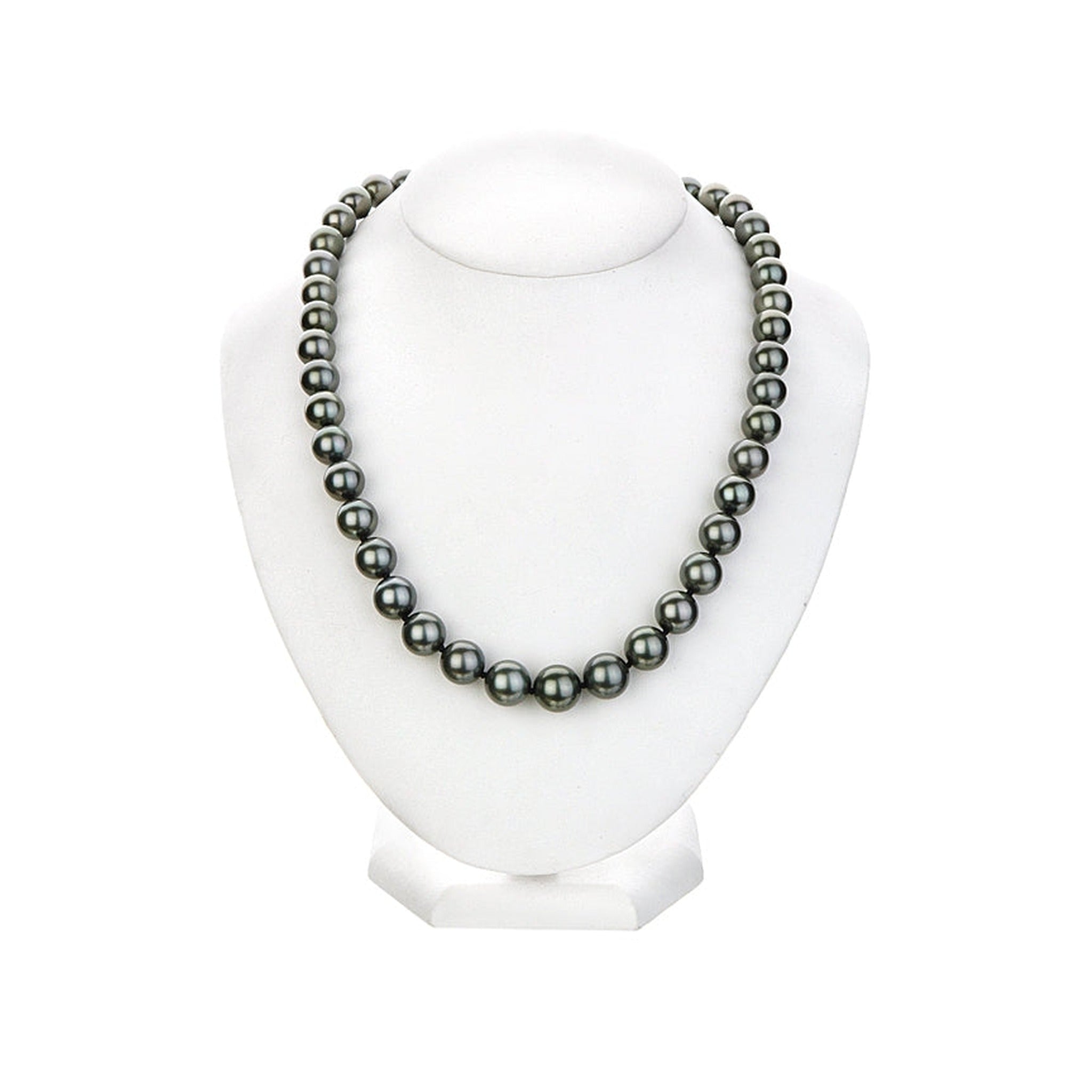 Isaac Westman® 9-11mm Tahitian pearl strand necklace featuring lustrous black pearls on a classic jewelry piece.