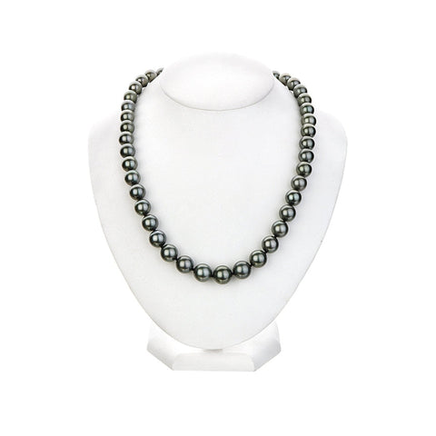Isaac Westman® 9-11mm Tahitian pearl strand necklace featuring lustrous black pearls on a classic jewelry piece.