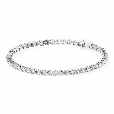 5 Ctw Diamond Tennis Bracelet - Three Prong