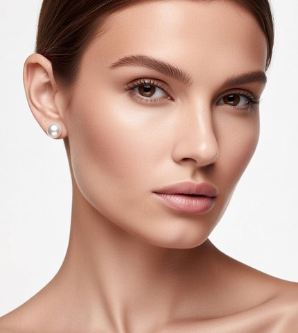 Exquisite Japanese Akoya Pearl Stud Earrings