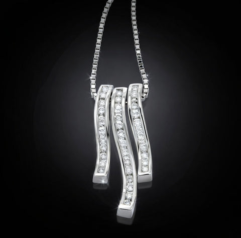 Diamond Cascade Trio Pendant