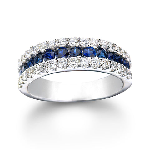 Sapphire And Diamond Ring Band