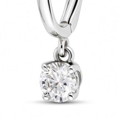 Exquisite 1.0 Ctw Solitaire Diamond Dangle Earrings | ISAAC WESTMAN®
