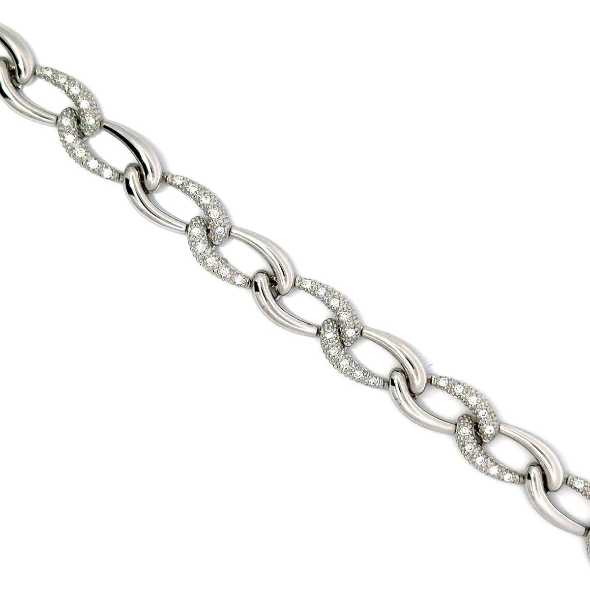 Diamond link bracelet by ISAAC WESTMAN featuring sparkling diamond accents and elegant chain links.