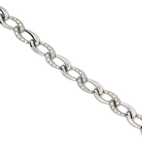 Diamond link bracelet by ISAAC WESTMAN featuring sparkling diamond accents and elegant chain links.