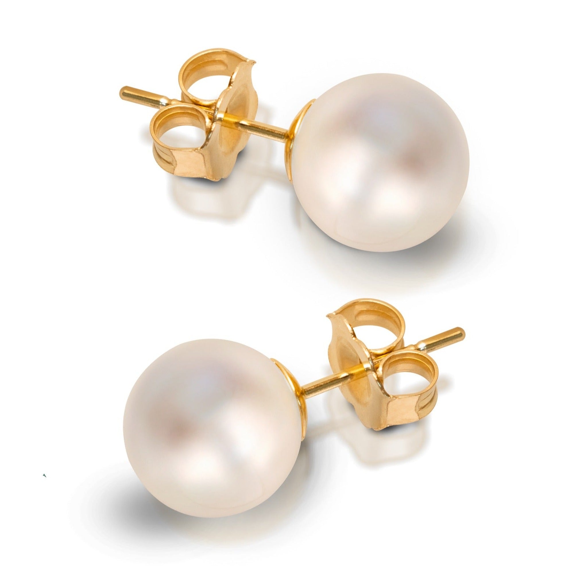 Isaac Westman® freshwater pearl stud earrings with high luster and AAA quality, perfect for women and girls.