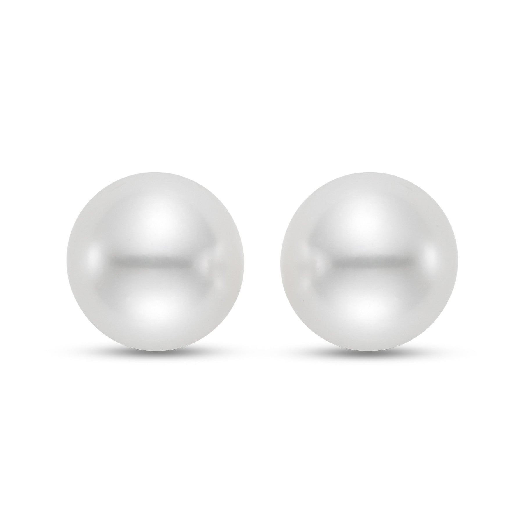 White South Sea Cultured Pearl Stud Earrings in 14K White Gold - Isaac Westman - 2