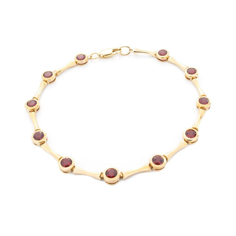 Garnet Gold Bracelet