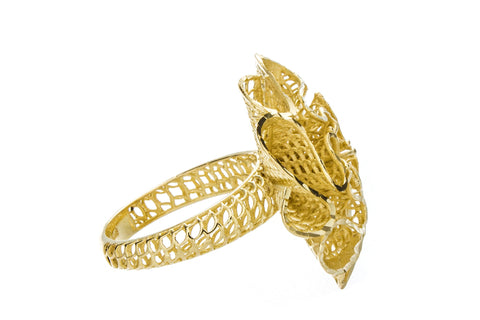 Yellow Gold Flower Ring - Isaac Westman - 2