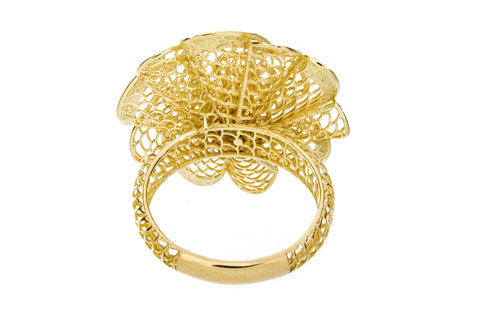 Yellow Gold Flower Ring - Isaac Westman - 3
