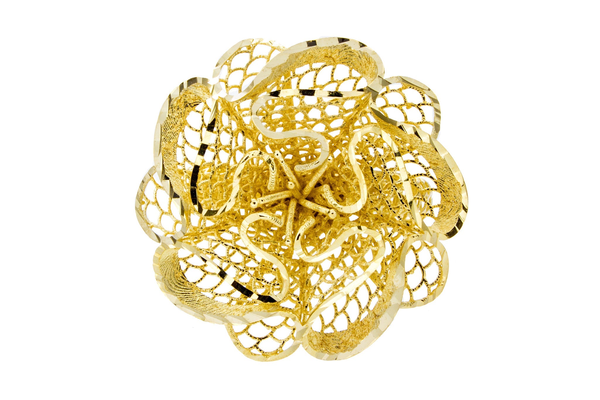 Yellow Gold Flower Ring - Isaac Westman - 4