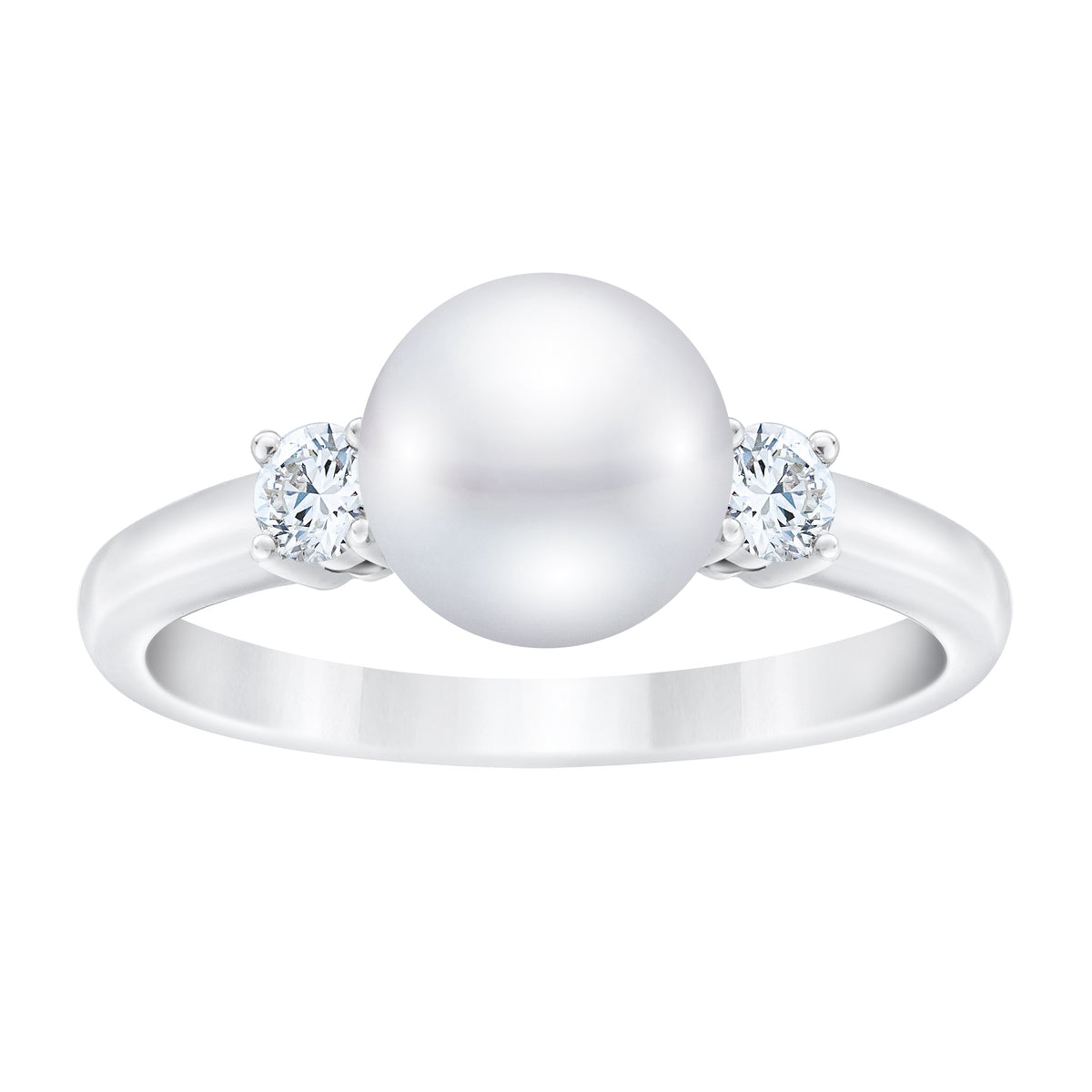 Diamond & Freshwater Pearl Ring